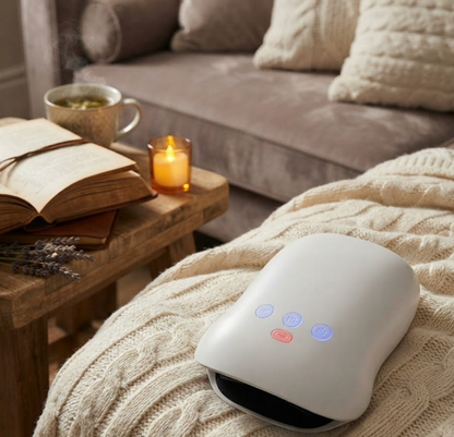 Hand massage heating device