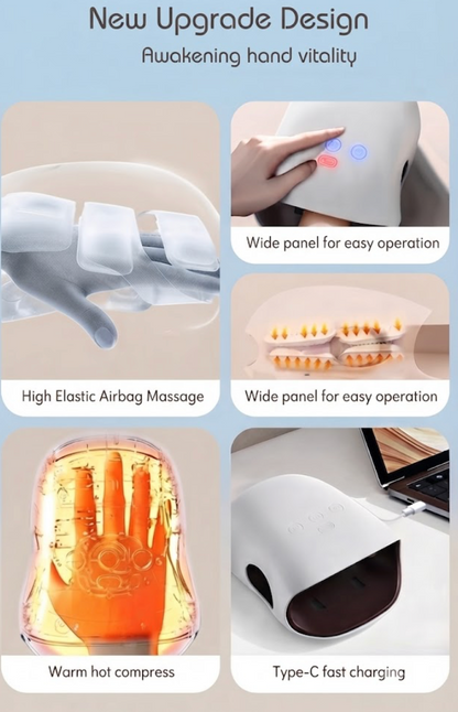 Hand massage heating device