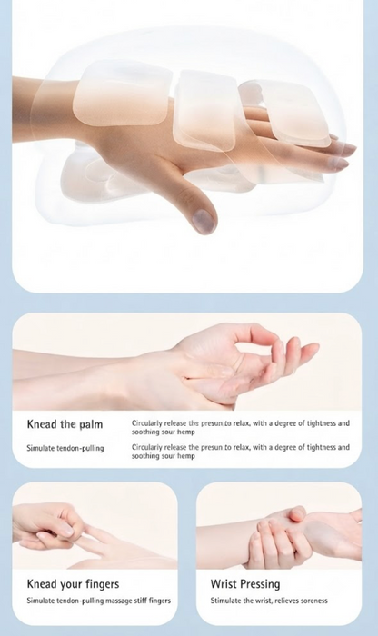 Hand massage heating device